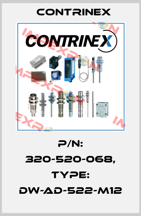 p/n: 320-520-068, Type: DW-AD-522-M12 Contrinex