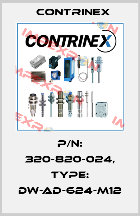 p/n: 320-820-024, Type: DW-AD-624-M12 Contrinex