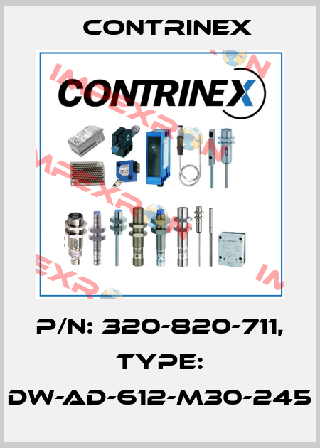 p/n: 320-820-711, Type: DW-AD-612-M30-245 Contrinex