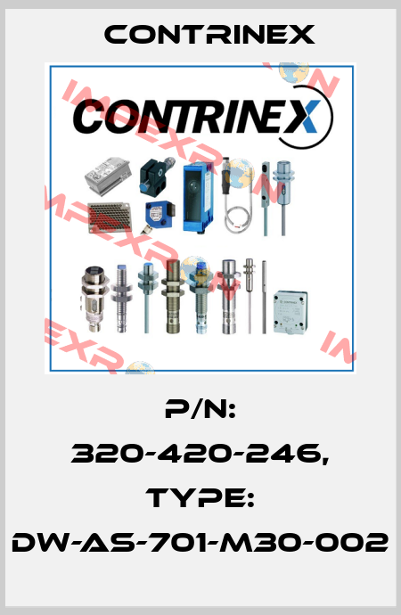 p/n: 320-420-246, Type: DW-AS-701-M30-002 Contrinex
