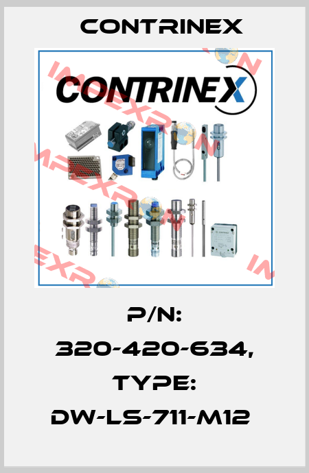 P/N: 320-420-634, Type: DW-LS-711-M12  Contrinex