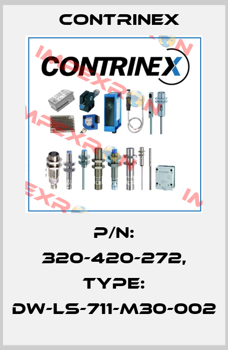 p/n: 320-420-272, Type: DW-LS-711-M30-002 Contrinex