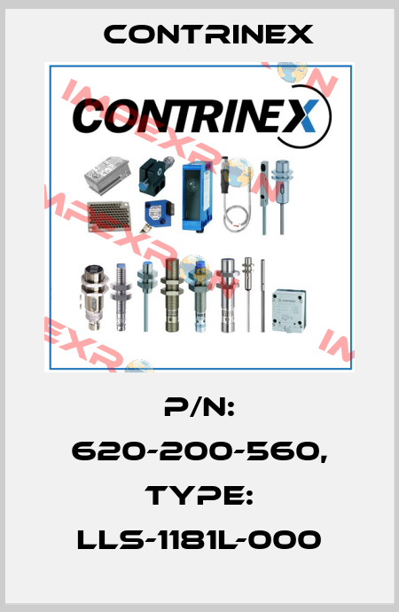 p/n: 620-200-560, Type: LLS-1181L-000 Contrinex