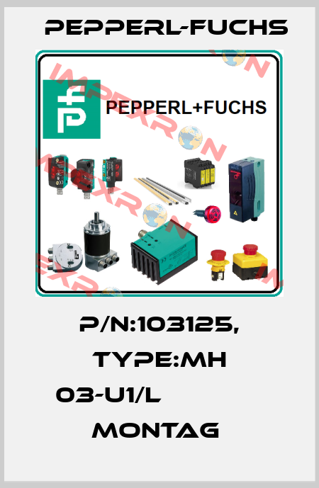 P/N:103125, Type:MH 03-U1/L              Montag  Pepperl-Fuchs