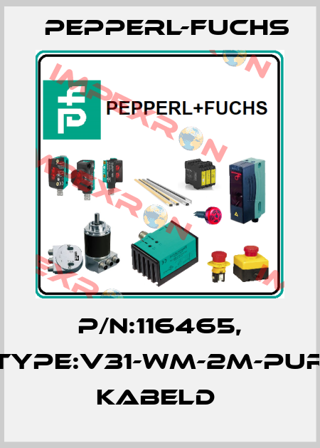 P/N:116465, Type:V31-WM-2M-PUR           Kabeld  Pepperl-Fuchs