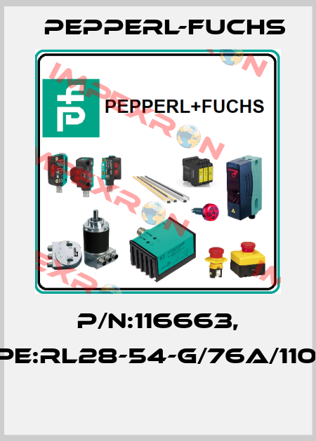 P/N:116663, Type:RL28-54-G/76a/110/115  Pepperl-Fuchs