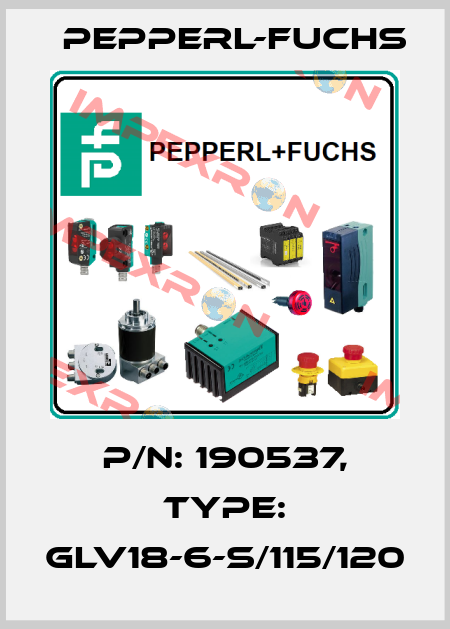 p/n: 190537, Type: GLV18-6-S/115/120 Pepperl-Fuchs