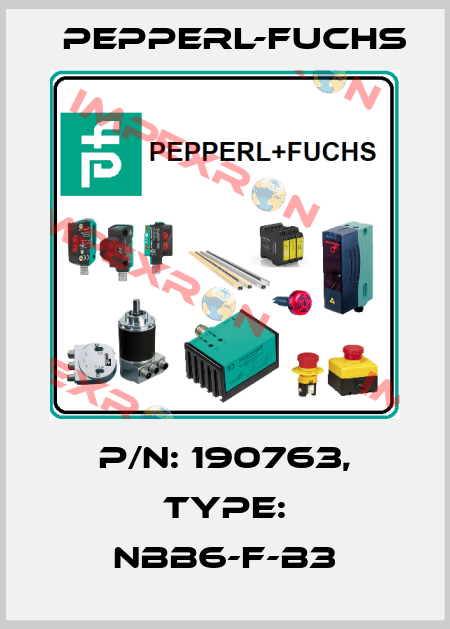 p/n: 190763, Type: NBB6-F-B3 Pepperl-Fuchs