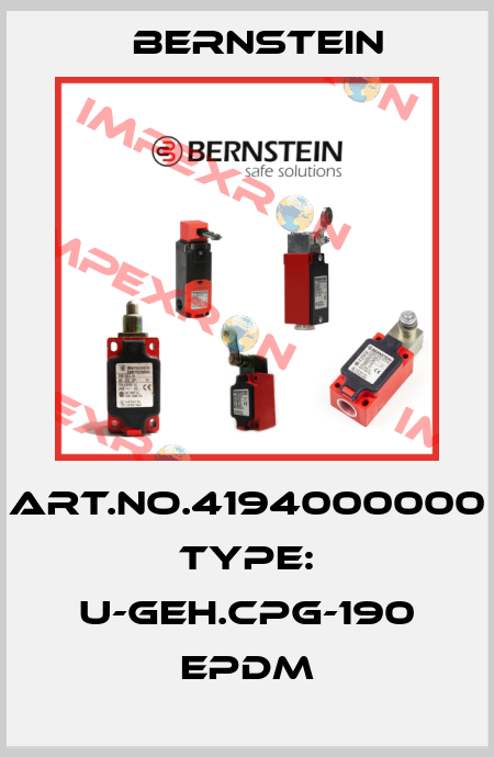 Art.No.4194000000 Type: U-GEH.CPG-190 EPDM Bernstein