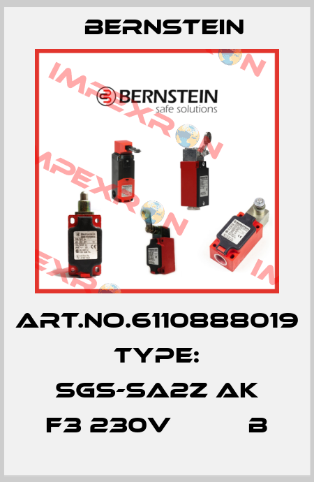 Art.No.6110888019 Type: SGS-SA2Z AK F3 230V          B Bernstein