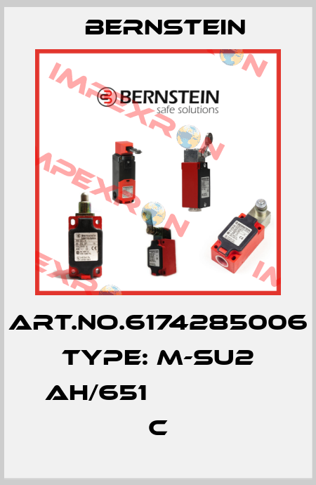 Art.No.6174285006 Type: M-SU2 AH/651                 C Bernstein