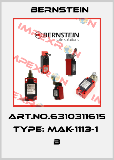 Art.No.6310311615 Type: MAK-1113-1                   B Bernstein
