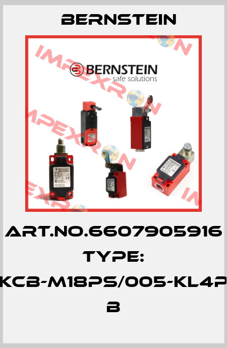 Art.No.6607905916 Type: KCB-M18PS/005-KL4P           B Bernstein