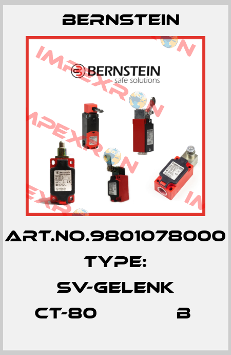 Art.No.9801078000 Type: SV-GELENK CT-80              B  Bernstein