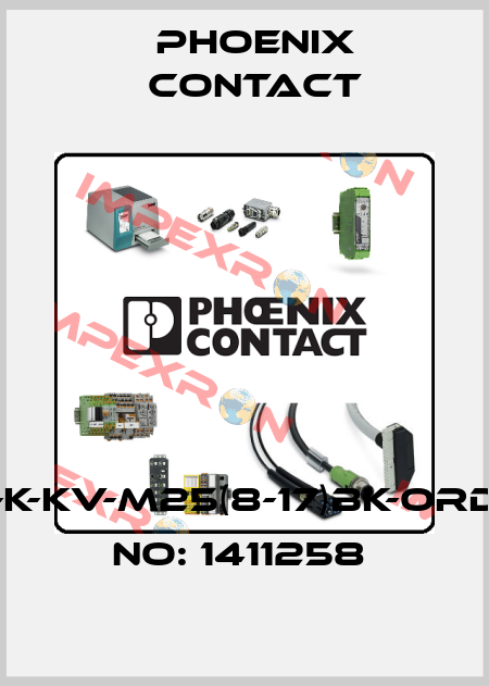 HC-K-KV-M25(8-17)BK-ORDER NO: 1411258  Phoenix Contact