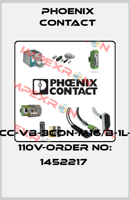 SACC-VB-3CON-M16/B-1L-SV 110V-ORDER NO: 1452217  Phoenix Contact