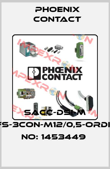 SACC-DSI-M 8FS-3CON-M12/0,5-ORDER NO: 1453449  Phoenix Contact