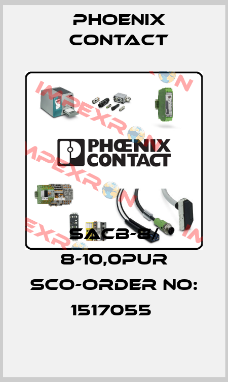 SACB-8/ 8-10,0PUR SCO-ORDER NO: 1517055  Phoenix Contact