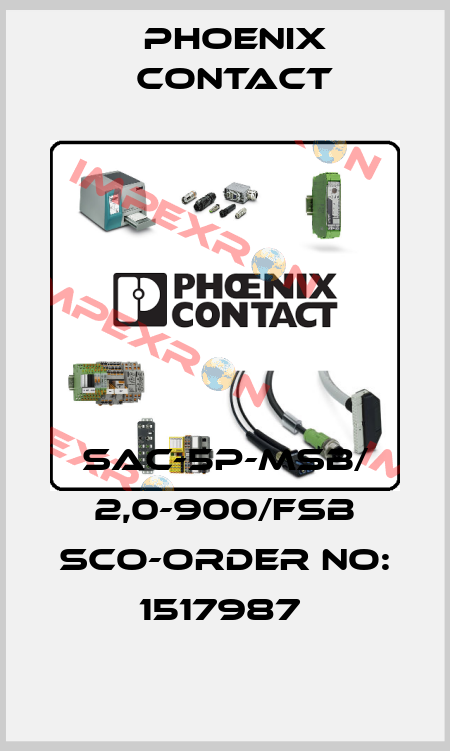 SAC-5P-MSB/ 2,0-900/FSB SCO-ORDER NO: 1517987  Phoenix Contact