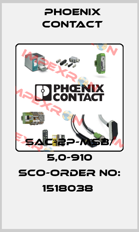 SAC-2P-MSB/ 5,0-910 SCO-ORDER NO: 1518038  Phoenix Contact