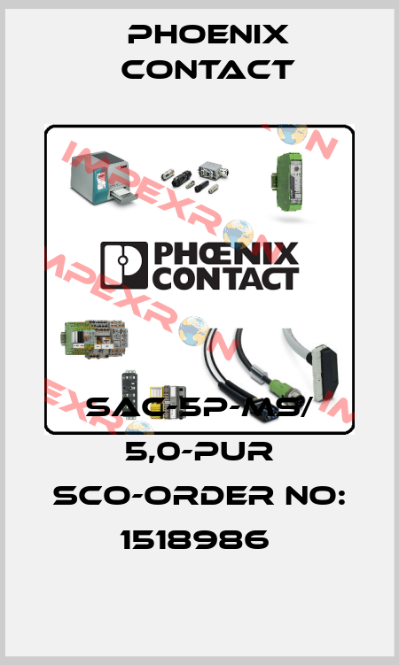 SAC-5P-MS/ 5,0-PUR SCO-ORDER NO: 1518986  Phoenix Contact