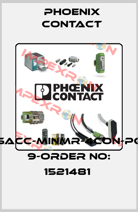 SACC-MINMR-4CON-PG 9-ORDER NO: 1521481  Phoenix Contact