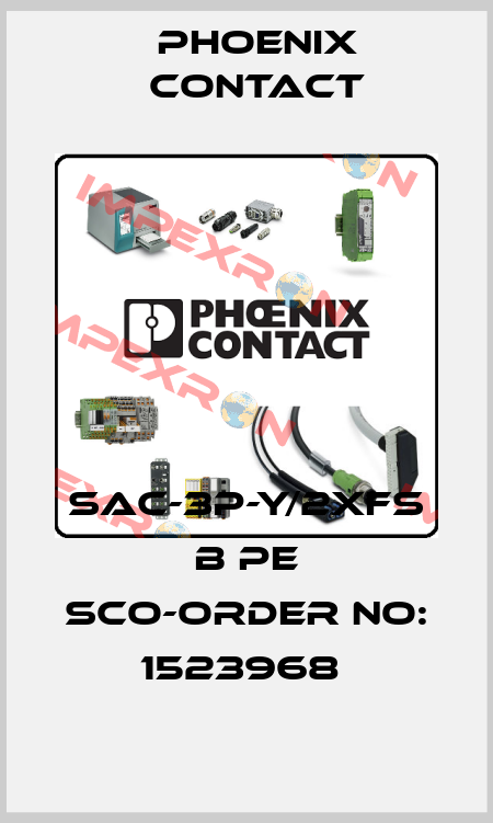 SAC-3P-Y/2XFS B PE SCO-ORDER NO: 1523968  Phoenix Contact