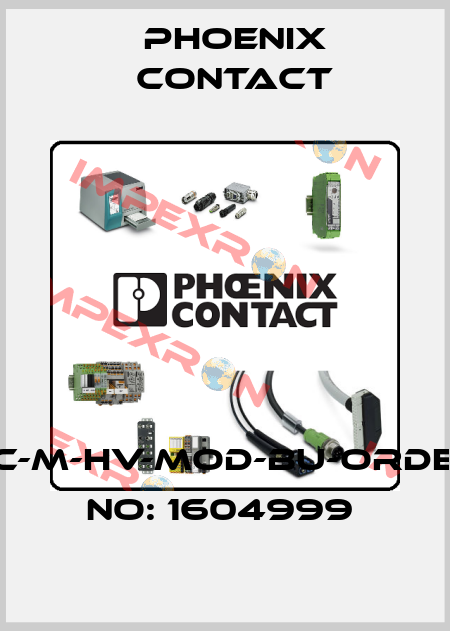 HC-M-HV-MOD-BU-ORDER NO: 1604999  Phoenix Contact