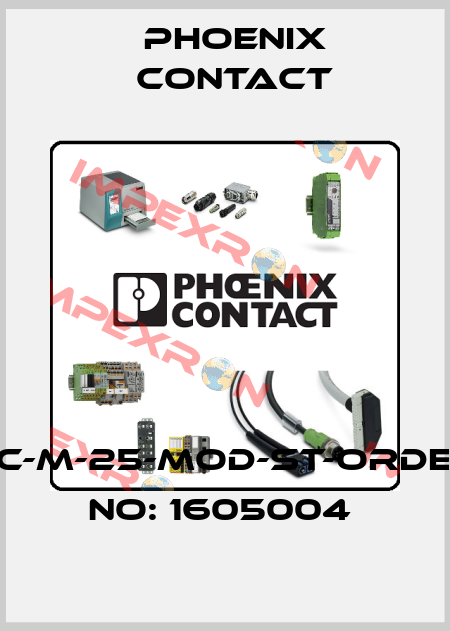 HC-M-25-MOD-ST-ORDER NO: 1605004  Phoenix Contact
