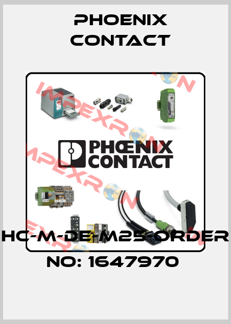 HC-M-DE-M25-ORDER NO: 1647970  Phoenix Contact