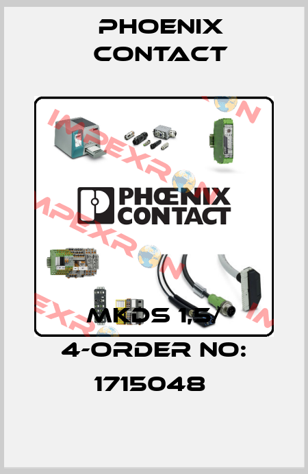 MKDS 1,5/ 4-ORDER NO: 1715048  Phoenix Contact