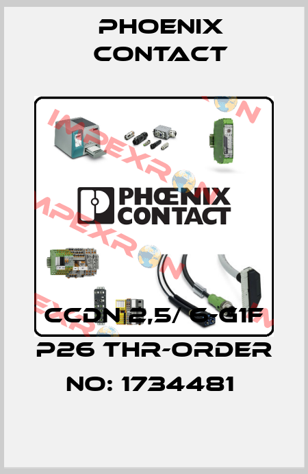 CCDN 2,5/ 6-G1F P26 THR-ORDER NO: 1734481  Phoenix Contact