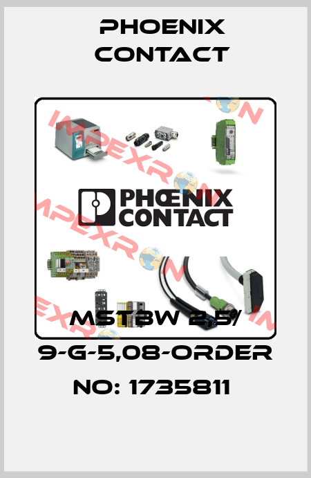 MSTBW 2,5/ 9-G-5,08-ORDER NO: 1735811  Phoenix Contact