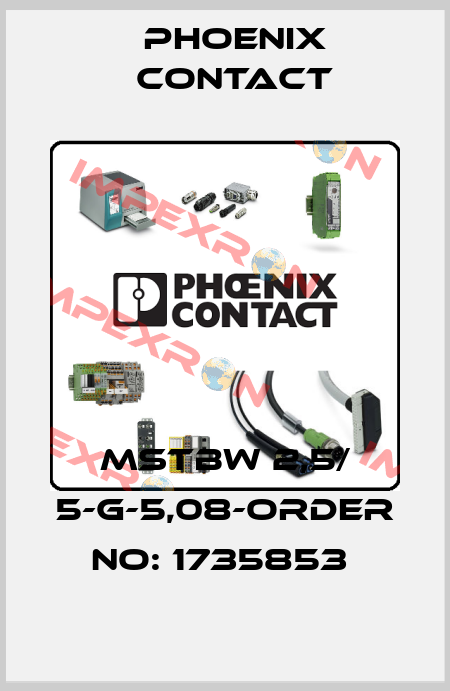 MSTBW 2,5/ 5-G-5,08-ORDER NO: 1735853  Phoenix Contact