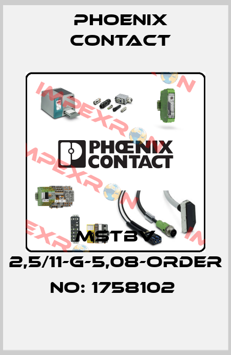 MSTBV 2,5/11-G-5,08-ORDER NO: 1758102  Phoenix Contact