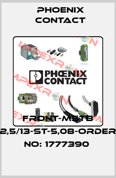 FRONT-MSTB 2,5/13-ST-5,08-ORDER NO: 1777390  Phoenix Contact
