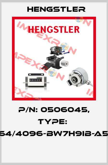 P/N: 0506045, Type:  RI64/4096-BW7H9IB-A5-O  Hengstler