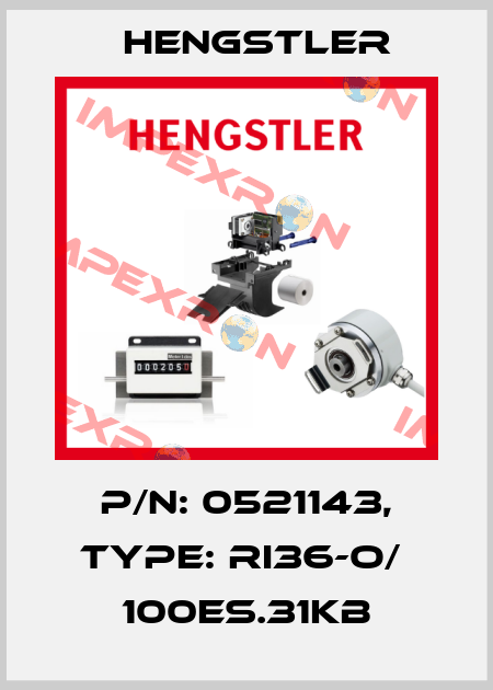 p/n: 0521143, Type: RI36-O/  100ES.31KB Hengstler