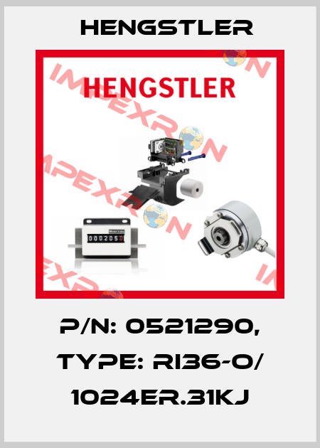 p/n: 0521290, Type: RI36-O/ 1024ER.31KJ Hengstler