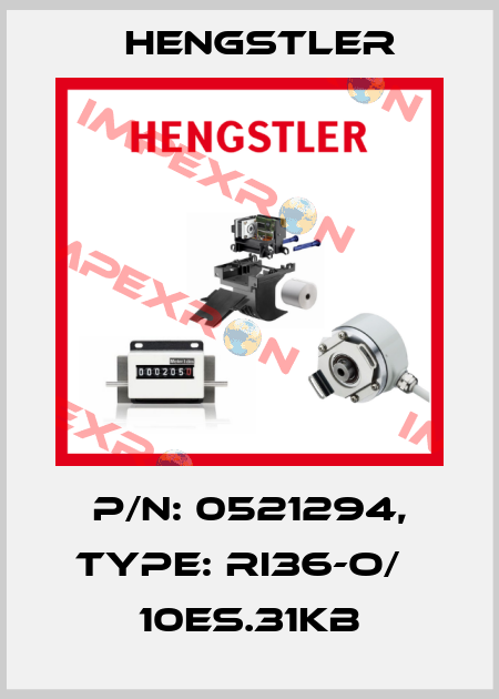 p/n: 0521294, Type: RI36-O/   10ES.31KB Hengstler
