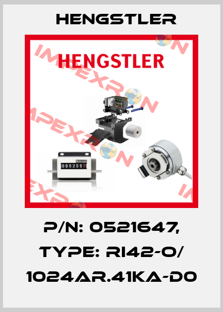 p/n: 0521647, Type: RI42-O/ 1024AR.41KA-D0 Hengstler