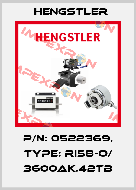 p/n: 0522369, Type: RI58-O/ 3600AK.42TB Hengstler
