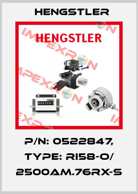 p/n: 0522847, Type: RI58-O/ 2500AM.76RX-S Hengstler
