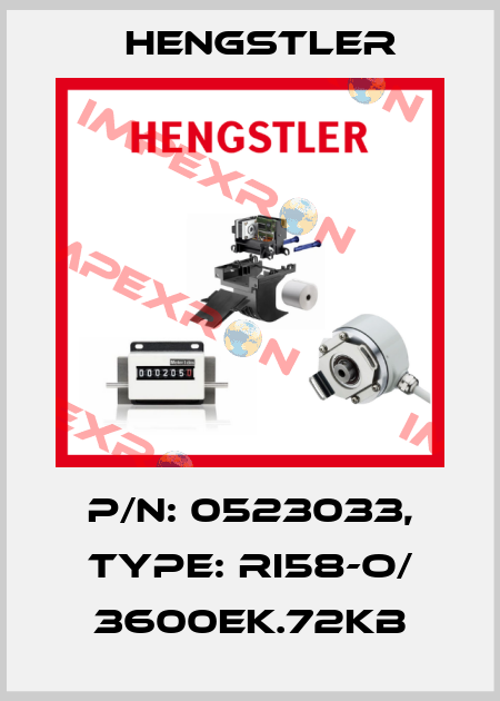 p/n: 0523033, Type: RI58-O/ 3600EK.72KB Hengstler