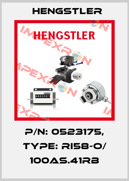 p/n: 0523175, Type: RI58-O/ 100AS.41RB Hengstler