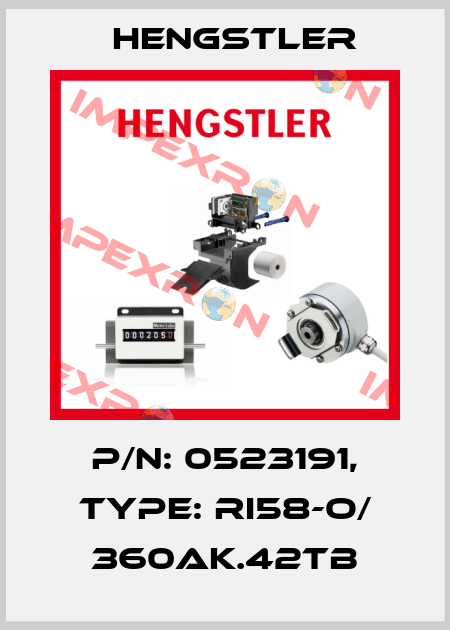 p/n: 0523191, Type: RI58-O/ 360AK.42TB Hengstler
