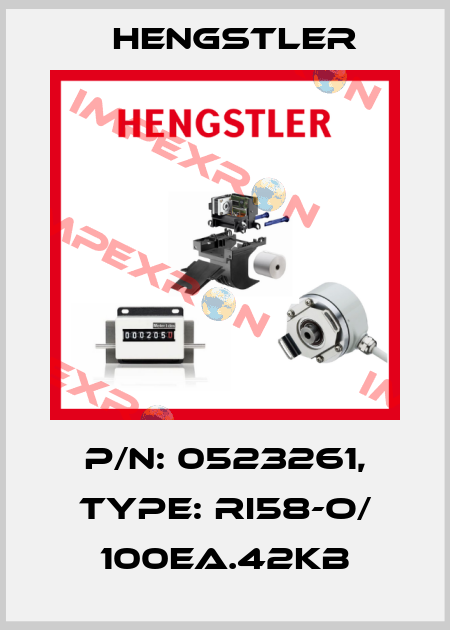 p/n: 0523261, Type: RI58-O/ 100EA.42KB Hengstler
