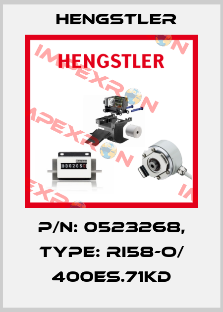 p/n: 0523268, Type: RI58-O/ 400ES.71KD Hengstler