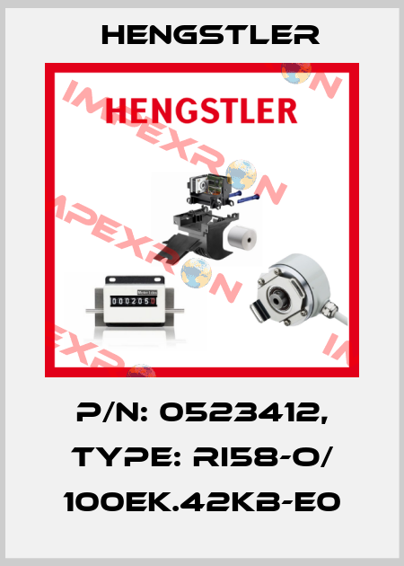 p/n: 0523412, Type: RI58-O/ 100EK.42KB-E0 Hengstler