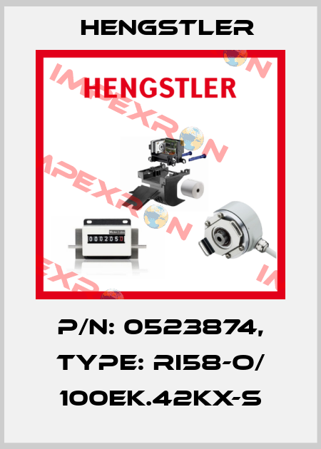 p/n: 0523874, Type: RI58-O/ 100EK.42KX-S Hengstler